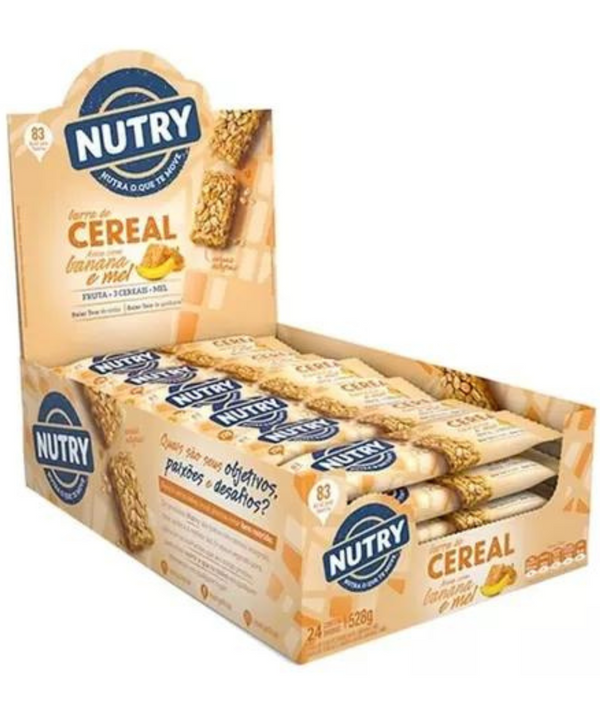 Barra de Cereal Aveia Banana e Mel Nutry 22g caixa c/24 unidades