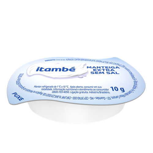 Manteiga sem sal Itambé blister 10g c/ 192 unidades