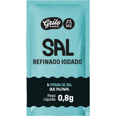 Sal Sachê Grilo Alimentos 0,8g caixa c/ 2000 unidades